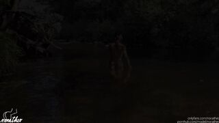 Swimming away from People to Fuck by the River - Real Outdoor Sex