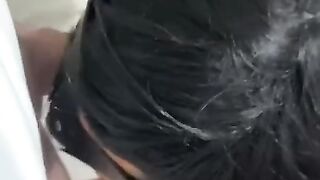 Couple blowjob Cumshot in face