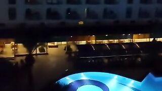 Sucking dick on hotel balcony