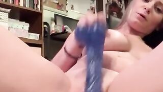 Sexy Girl Rides Dildo Til She Squirts