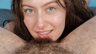 Hairy Brunette Lesbians Lick Pussys and Pits