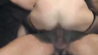 8 inch Alpha bull cock impales five foot 100 pound hotwife slut