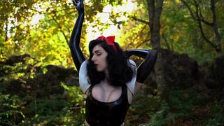 Latex cosplay Snow White