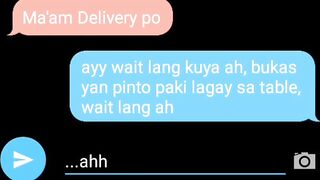 HORNY ASIAN PINAY ASKED THE DELIVERY BOY FOR HELP (MALIBOG NA PINAY NAGPAKANTOT SA DELIVERY BOY)