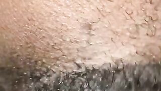 Real hairy pussy orgasm contractions closeup