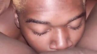 Eating my ebony queen pussy