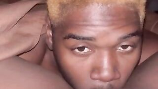 Eating my ebony queen pussy