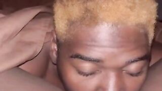 Eating my ebony queen pussy