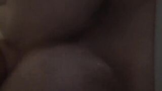 Shaking my tits with nipple clamps