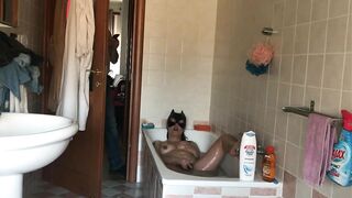 My stepson films me masturbating