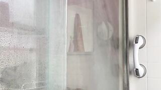 Wife Masturbates while taking a shower