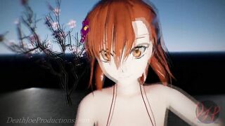 MMD R18 4k Misaka Mikoto bikini & stockings - hi fi raver - 1029