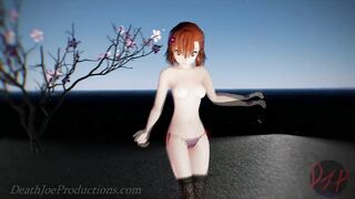 MMD R18 4k Misaka Mikoto bikini & stockings - hi fi raver - 1029