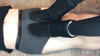 teen shoejob with uggs and stinky white socks footjob mistress underpants