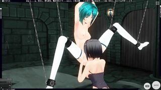 3D HENTAI BDSM The mistress took the schoolgirl to the basement to bring to orgasms (PART 2)