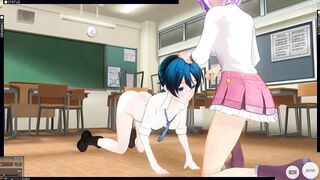 3D HENTAI Schoolgirl watches her girlfriend moan with pleasure