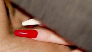 Long sexy nails stroke my big cock