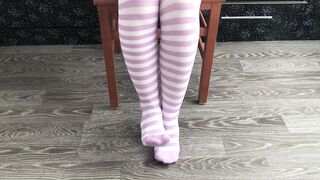 sexy girl dress new knee socks foot fetish