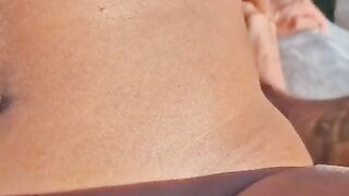 Huge CUMSHOT On The Beach!