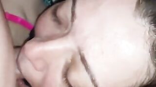 Wife and husband deepthroat training