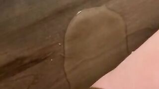 Slutty blonde using Vibrator Interrupted after Shower