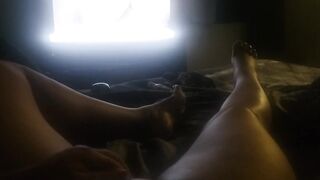 Fuck Buddy Catches me Pussy Rubbing to Porn