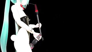 MMD Hatsune Miku Cosplay Conejitos Playboy Dancing Apple Pie by [Piconano-Femto]