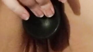 German fat slut lets a big black silicone cock in her dripping wet cunt Pussy