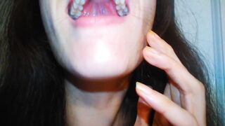 Hairy Crazy Oral Tongue Loving Slut PinkMoonLust Does a Camera Angle Check Inside Her Mouth Nose