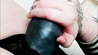 Masturbating my Bad dragon strapon