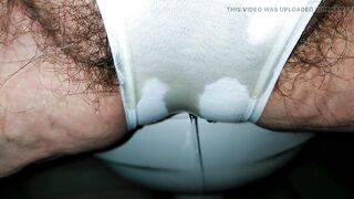 Black Countess pisses through her white panties German BBW Milf