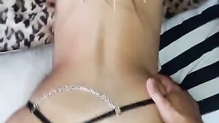 Big ass amateur Latina, loves hard foursome sex