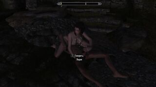 The main character of the game licks female pussy perfectly | Skyrim sex mods