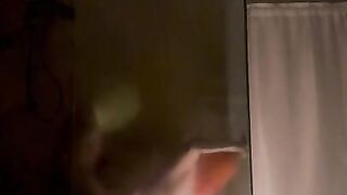 Big booty Milf gets fucked in the shower by her bbc while husband is working. Female orgasm.