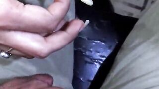 My Indian wife do hand job using condom