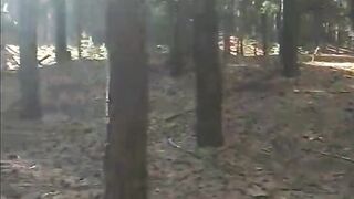 While the husband is at work, the sexwife wife fucks with a stranger in the forest