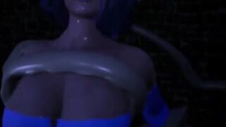 Busty Blue and tentacles