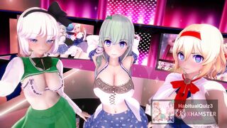 mmd r18 Hypnotic Youmu Sanae de Ghost Dance Kai sexy babe 3d hentai