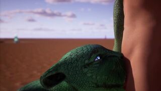 Alien Reptilian Rides Human Males Cock - 3D Animation