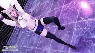 [MMD] Solar - Spit it out Ahri Evelyn Seraphine Sexy Kpop Dance 4K League of Legends KDA