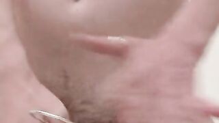 Humping a coat hanger. Loud orgasm and dripping pussy.