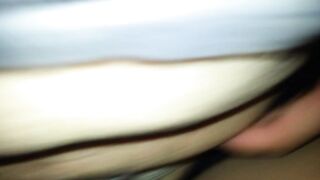 Getting a creampie late light in the park by a stranger I met there. You hear me cum too