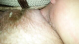 Getting a creampie late light in the park by a stranger I met there. You hear me cum too