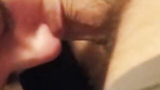 Submissive milf slut smoking and taking big dick down her throat