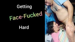 Wife get Face-Fucked Hard with Big Cock