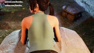 Lara Croft BBC Rough Anal - Lara Croft fucked by a huge black cock (Anal Sex, Anal Creampie, 3D Animation) by SaveAss