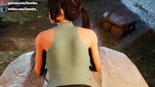 Lara Croft BBC Rough Anal - Lara Croft fucked by a huge black cock (Anal Sex, Anal Creampie, 3D Animation) by SaveAss