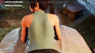 Lara Croft BBC Rough Anal - Lara Croft fucked by a huge black cock (Anal Sex, Anal Creampie, 3D Animation) by SaveAss