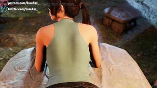 Lara Croft BBC Rough Anal - Lara Croft fucked by a huge black cock (Anal Sex, Anal Creampie, 3D Animation) by SaveAss