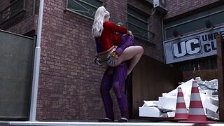 The Joker Fucks Harley Quinn in dirty Alley way